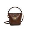 Bolso de mano estilo cubo vintage de otoño e invierno de 2024, sencillo e informal, estilo mensajero coreano.