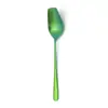 Cuchara de mango largo, titanio puro, cabeza cuadrada para uso doméstico, cuchara de sopa antibacteriana para exteriores, cuchara elegante con patrón de grietas de hielo, cuchara de comedor de alta gama estilo coreano