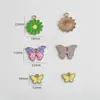 Margarita mariposa colorida gota aceite aleación diy accesorios de joyería tocado pulsera collar pendientes llavero colgante
