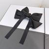 Horquilla de Lazo de Satén Simple y Elegante de Estilo Nuevo Francés, Estilo Lindo y Femenino, Clip de Primavera para la Parte Posterior de la Cabeza, Accesorios para el Cabello