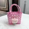 Bolso de Mano Tejido de Plástico Personalizado Cesta Tejida de Plástico Cesta de Regalo DIY Bolso de Calle del Pequeño Libro Rojo