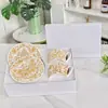 Fábrica de Origen Porcelana de Hueso Vajilla Estilo Occidental Taza con Patrón Dorado Estilo Francés Juego de Taza de Café y Platillo Juego de Regalo Corporativo