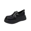 Mocasines de Malla Hueca con Suela Gruesa para Mujer, Nuevo Estilo Verano 2026, Zapatos Individuales Versátiles Adelgazantes, Zapatos Pequeños de Cuero de Malla Transpirable