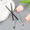 Pincel Delineador Forma de Media Luna Único, Pincel Negro Multiusos para Párpados Inferiores y Cejas, Herramienta de Maquillaje de Detalle con Cabeza Plana