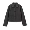 Comercio Exterior Transfronterizo Otoño 2026 Holgada Color Sólido Estilo Simple Bolsillo Decorado Chaqueta Suave 5070469