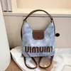 Mochila de Color Bloqueo con Letras Estilo Coreano de Gran Capacidad para Mujer 2025 Nueva Tendencia Bolso Tote para Viajes Cotidianos Mochila Elegante y a la Moda