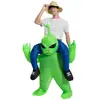 Especial transfronterizo para el Festival de Halloween divertidos suministros para fiestas disfraz de juego ET alienígena verde ropa inflable