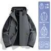 Chaqueta Tres en Uno para Hombre y Mujer, Forro Polar, Cortavientos e Impermeable, Chaqueta de Montañismo Xizang para Exteriores, Chaqueta Funcional con Logotipo Estampado