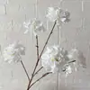 Flores Artificiais com 6 Cabeças, Flores Chanel, Arranjo de Flores para Corredor de Decoração de Casamento, Novas Flores Artificiais de Hibisco Peônia Atacado Adereços para Fotos