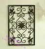 Decoración de Pared de Hierro Forjado para el Hogar Decoración de Ventana Puerta Pantalla Divisoria Decoración de Pared Barandilla de Ventana Decoración Colgante Cubierta de Radiador de Hierro Forjado Blanco