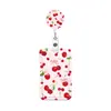 Porta-credencial retráctil del fabricante en stock con clip de cereza para insignia, porta-tarjeta de identificación vertical con impresión UV, funda protectora para tarjeta de campus