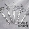 Tijeras de Peluquería Transfronterizas, Tijeras Planas, Tijeras de Diente de Astas, Dientes sin Marca Diente de Espina de Pescado Herramientas Profesionales de Peluquería para Barberos