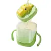 Taza de Aprendizaje para Niños con Dibujos de Dinosaurios, Taza con Pajilla Graduada, Taza para Beber Leche de Bebé, Regalo