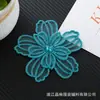 Aplique de Tela de Flor de Cinco Pétalos con Pedrería de Lujo para Broches DIY, Accesorios para el Cabello, Decoración de Bolsos y Zapatos, Accesorios para Sombreros y Suministros Decorativos