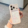Funda de teléfono colorida y simple con huella de pata compatible con Apple 17promax, linda para niñas, 16/15, ventana grande, 14/13