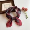 Primavera y Otoño Nuevo Lazo para el Cabello Pañuelo de Seda Cinturón para el Cabello Moda Nicho Retro Americana Flor de Anacardo Pequeño Cuadrado Accesorios para el Cabello Verano para Mujer