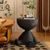Diseño Creativo de Mesa de Café con Forma de Oso Estilo Crema con Mesa Auxiliar de Tapa Plana para Apartamentos Pequeños, Mesa Auxiliar Lateral para Sofá y Armario de Almacenamiento de Pie