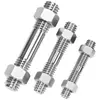 Acero Inoxidable 304 Juego Combinado de Tuerca y Tornillo de Doble Extremo Tornillo de Doble Extremo Varilla Roscada Tornillo M6M8M10M12M16Mm