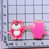 Oso de Fresa Transparente Cabeza de Fresa Pasador de Fresa Cuerda para el Cabello Agarre Funda para Teléfono Pegamento de Crema DIY Parche Decorativo de Resina