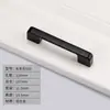 Tirador de armario de aleación de aluminio negro americano de un metro de largo, tirador de cajón sencillo, tirador de puerta de zapatero de estilo europeo