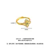 Anillo Vajra de diseño único, anillo de mazo con forma de cruz chapado en oro para ahuyentar demonios con diamantes, regalo para novia, venta al por mayor