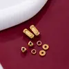 Tienda de Oro Mismo Estilo Dorado Mate Dorado Martillado Espaciador de Anillo Dorado Anillo Corredizo Accesorios para Manualidades Pulsera Hilo para la Mano Pulsera Accesorios de Envoltura