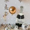 Empaque de Tarjeta de Papel Español Feliz Cumpleaños Botella de Vino Globo de Película de Aluminio Botella de Vino Espumoso Copa de Vino Día de Año Nuevo Decoración de Reunión Anual