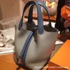 Pronta entrega de fábrica h nova bolsa sacola para vegetais portátil lichia tc couro de vaca bolsa feminina bolsa de casamento couro togo bolsa de mão