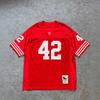 Ropa Casual Americana Urbana de Baloncesto Transfronteriza Jersey Retro Malla Holgada Cuello en V Estampado Digital Color de Contraste Top Camiseta Trendy
