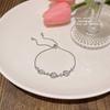 Pulsera de Corazón de Piedra Ojo de Gato Nicho de Lujo Ligero para Mujer ins Diseño Moderno de Alta Gama Pulsera de Circonitas Brillantes Pulsera