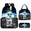 Nova Mochila Escolar Modelo Transfronteiriço para Alunos do Ensino Fundamental e Médio, Mochila de Anime, Lancheira, Estojo, Mais Legal Que Você!