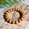 Pulsera de Sándalo Natural y Palo de Rosa con Cuentas de Ábaco de 15 mm, Cuentas de Oración Budistas Estilo Chino, Joyería de Pulsera Unisex, Venta al por Mayor desde el Fabricante