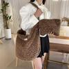 Nova bolsa transversal ajustável de pelúcia estilo retrô casual grande capacidade bolsa de ombro único bolsa de axila bolsa tote all-match