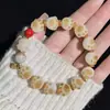 Carvão Caramelo Pata de Gato Gato da Sorte Pulseira de Contas Fofa Design de Nicho Ins Pulseira de Estudante Presente para Melhor Amigo