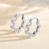 Aretes de Aro de Encaje de Perlas de Plata Esterlina S925 para Mujer, Estilo Lujo Accesible, Elegantes y Femeninos a la Moda, Estilo Similar a Yang Zi Chenghuanji