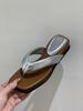 Sandalias de Tacón Alto con Plataforma Retro Zapatillas Chanclas Zapatos de Hada Verano 2025 Plata Pequeñas Sandalias Francesas