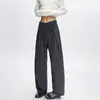 Calça de Terno Plissada Listrada Estilo Japonês de Perna Reta para Homens Primavera Outono Estilo Old Money Solta de Perna Larga Casual Tendência Novo Estilo
