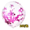 Promoção Imperdível Balão de Látex Transparente Colorido com Lantejoulas Decoração de Festa Casamento Balão de Látex Transparente com Confete Atacado