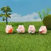Enfeites Criativos, Enfeites de Micro Paisagem de Leitão Feliz, Artesanato de Resina de Leitão Fofo, Pequenos Enfeites para Desktop e Veículo