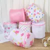 Bolsa de Lavado Rosa de Malla Gruesa y Fina Hecha en Fábrica para Uso Doméstico, Bolsa de Lavado Protectora para Ropa Interior, Específica para Lavadora, Bolsa Gruesa Anti-Deformación para Lavar y Proteger