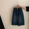 Ropa de Algodón para Niñas 2025 Nuevo Estilo Chaqueta Acolchada Reversible de Moda Infantil con Pantalones de Mezclilla Nueve Puntos Forrados de Vellón Conjunto de Dos Piezas Moderno