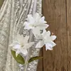 Decoração de Casamento com Flores Brancas, Peônias, Phalaenopsis, Rosas, Arranjos Florais de Teto e Arranjos Florais Pretos para o Salão de Casamento