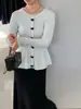 Suéter de Punto Delgado con Lazo Suave Estilo Coreano Jiangzuo para Mujer, Nuevo Top Elegante Primavera 2026 2211