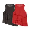 Z Estilo Europeu e Americano Transfronteiriço 2026 Nova Moda Elegante Roupas Femininas Atacado Top Decorativo Assimétrico em Camadas 3666124