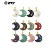 Wt-P2112 Colgante de Luna de Piedra Preciosa Colorida Exquisito Más Vendido Ópalo Cristal de Cuarzo Circonita Accesorios de Gancho