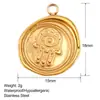 Acessórios para Joias DIY Aço Inoxidável Ouro 18K Pingente Único Venda Quente Transfronteiriça Cobra Rosa Pingente de Colar da Boa Sorte