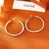 Fabricante Original Pendientes Grandes Estilo Europeo y Americano Transfronterizos Pendientes Exagerados Elegantes Estilo Dama Pendientes de Cobre Chapado en Oro Real de Nicho para Mujer