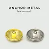 Botones Metálicos de Ancla de Barco Estilo Retro Británico, Prendas Exteriores de Lana Estilo Preppy, Botones Versátiles, Suéteres de Traje, Botones Decorativos
