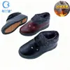 Zapatos de Cuero con Forro de Polar para Invierno para Mujeres de Mediana Edad y Mayores, Zapatos de Algodón Estilo Old Beijing, Impermeables, Cálidos, Antideslizantes para Mujeres Mayores