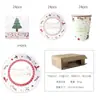 Decoración Navideña Transfronteriza de Temporada Diseño para Fiesta Plato de Papel Vaso de Papel Servilleta de Papel Mantel Plato Desechable para Cena Paquete de Vajilla
